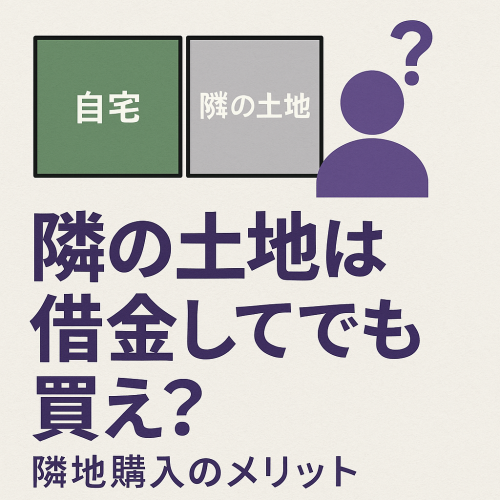 隣の土地は借金してでも買え？ 隣地購入のメリットと成功事例を解説！