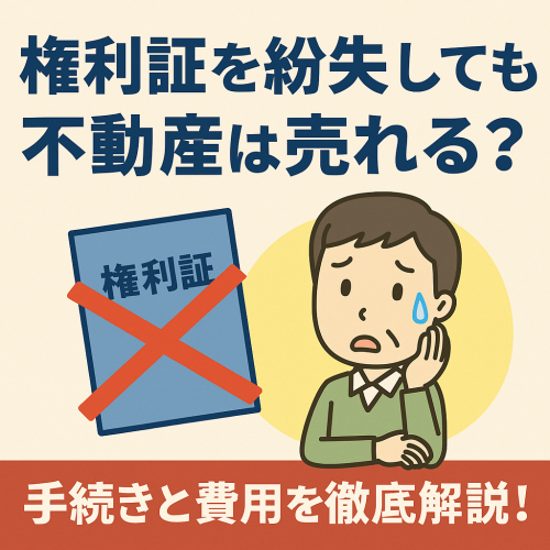 権利証を紛失しても不動産は売れる？手続きと費用を徹底解説！