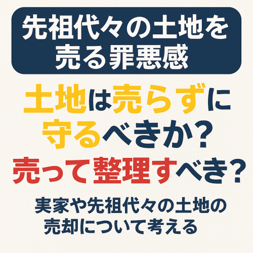 【先祖代々の土地を売る罪悪感】土地は守るべきか？それとも売って整理すべきか？