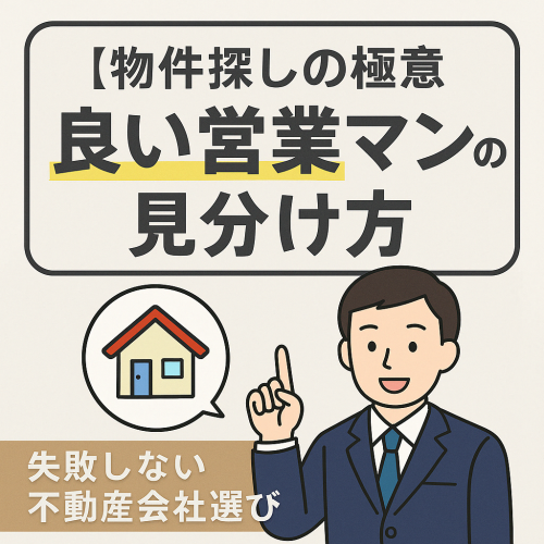 【物件探しの極意】良い営業マンの見分け方｜失敗しない不動産会社選び