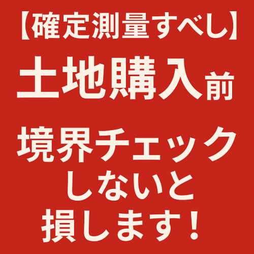 【確定測量すべし】土地購入時の“境界の確認”がいかに重要か？